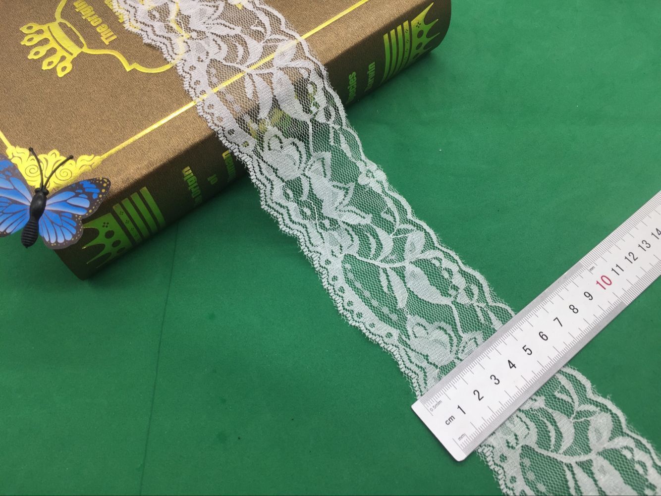 弹力花边蕾丝花边弹力花边厂家直销弹力6088#宽度6CM黑白颜色现