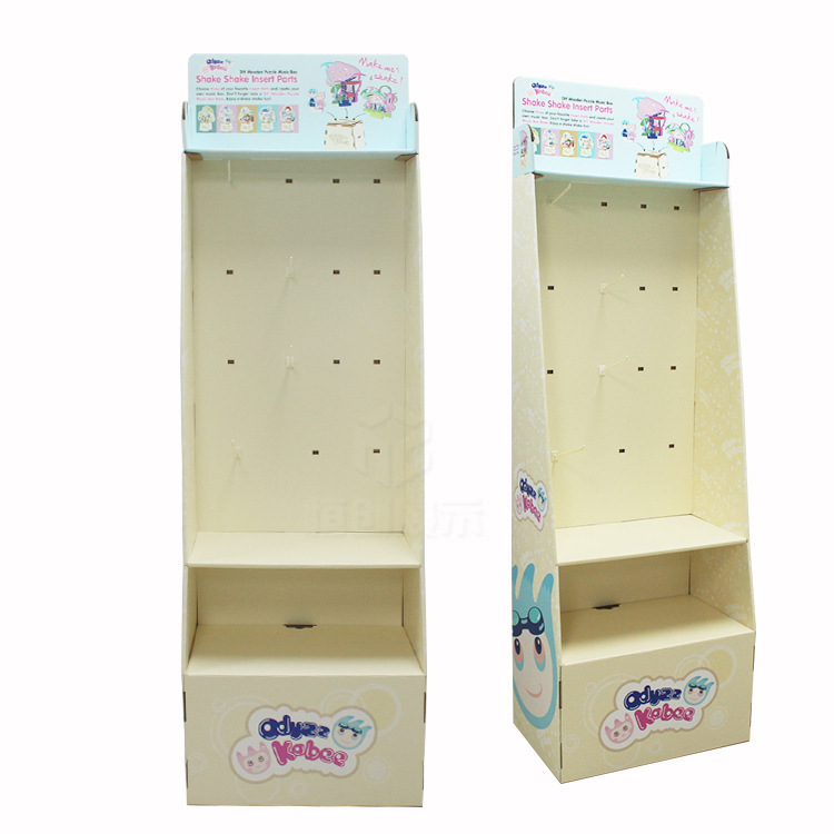 厂家设计生产儿童玩具纸质货架 瓦楞纸板展示架 公仔落地展示架