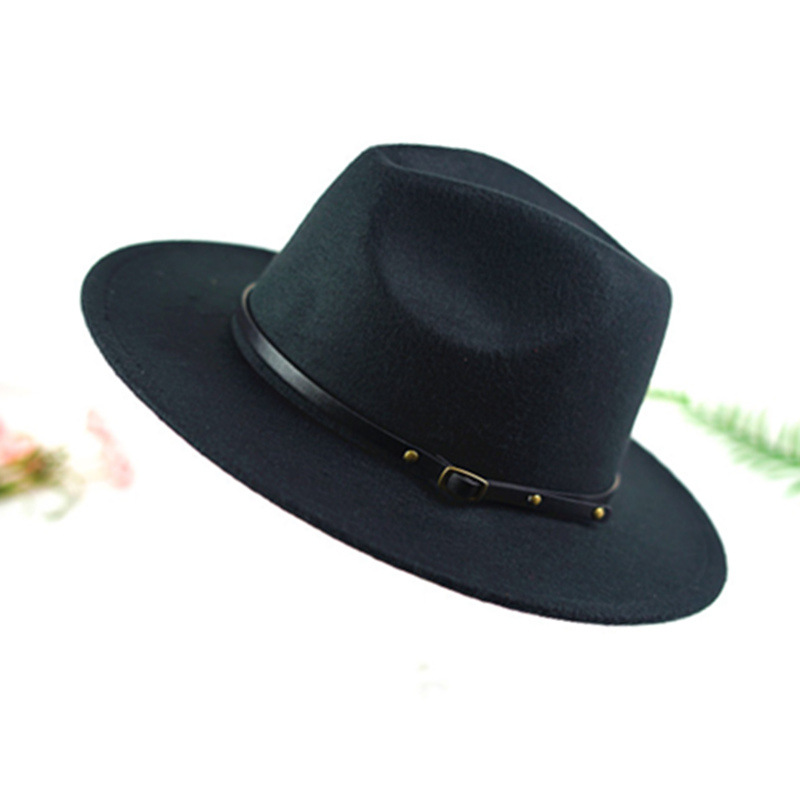 速卖通礼帽亚马逊ebay女士爆款爵士帽秋冬季英伦复古毛呢帽子女潮