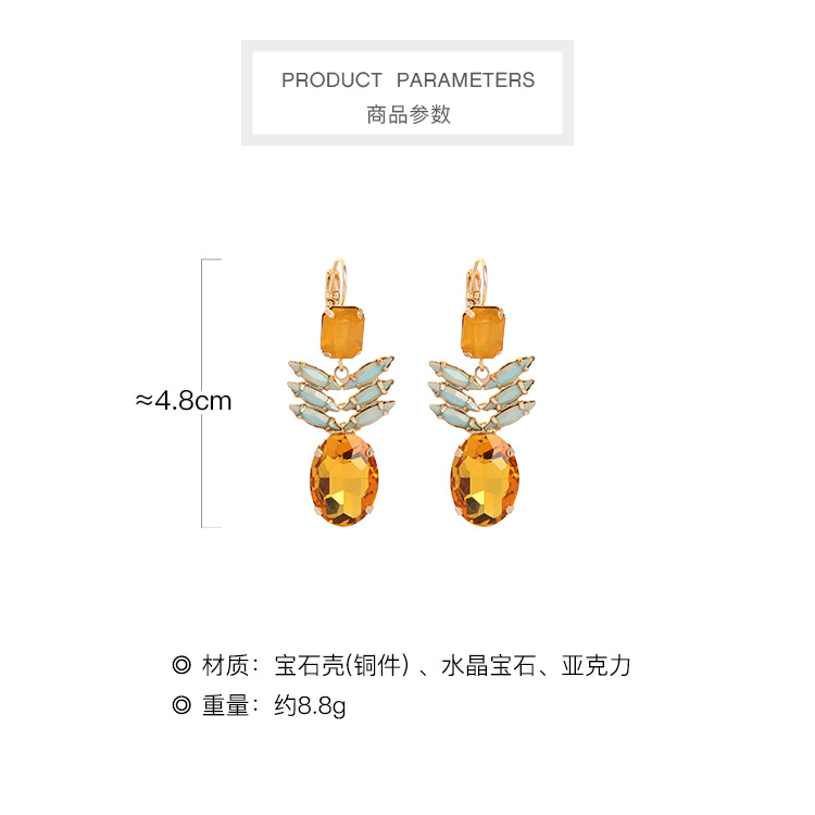 Pineapple  Exaggerated Fruit Earrings display picture 3