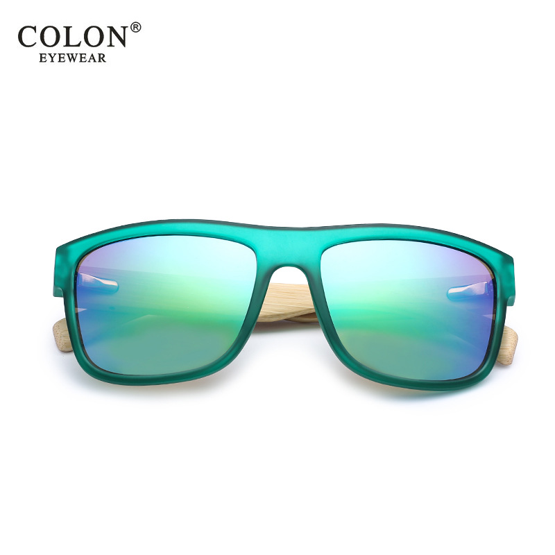 竹制大框女太阳镜炫彩时尚方框木偏光太阳眼镜男士运动休闲墨镜