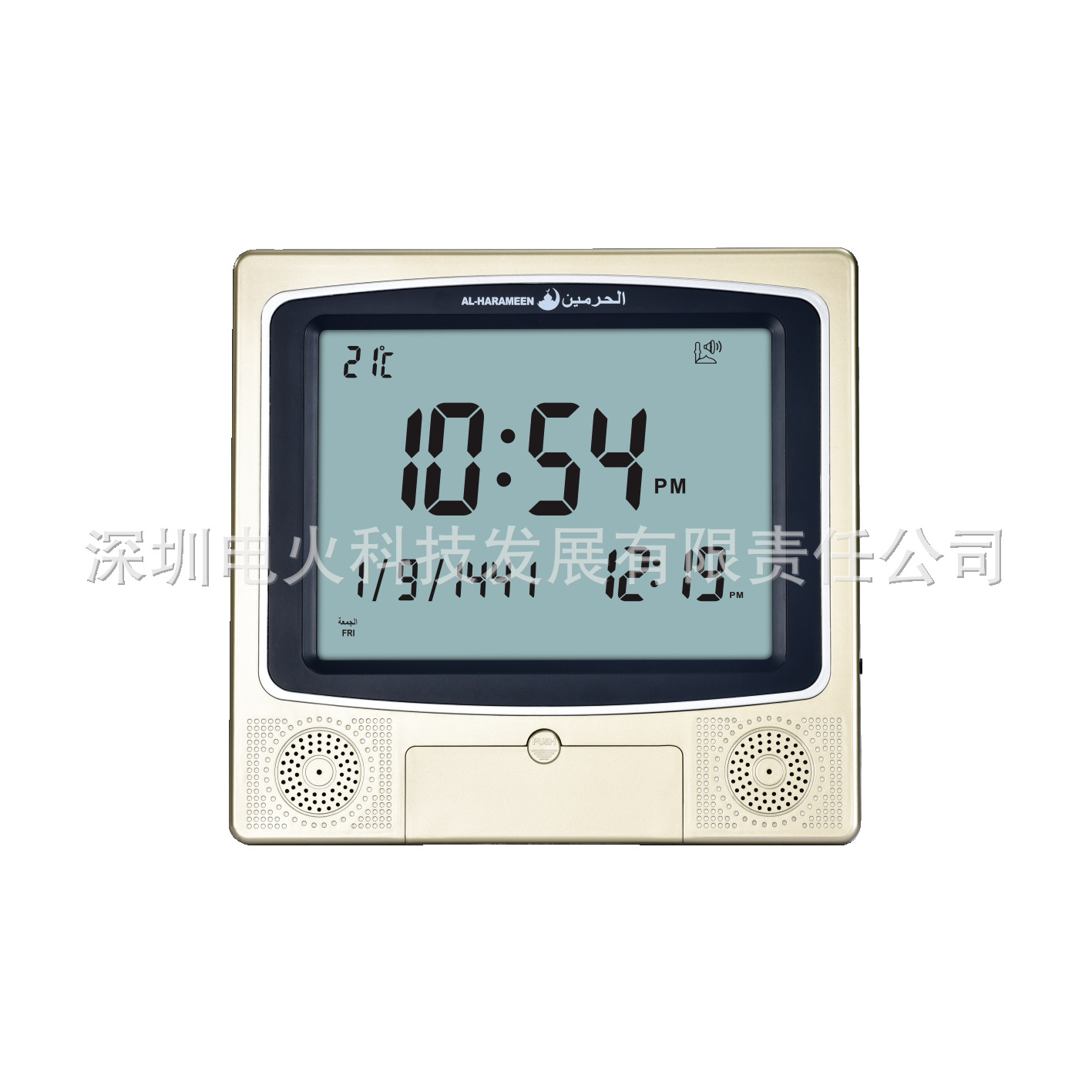 HA4009外贸台钟 桌面闹钟 金色灰色多功能闹钟table clock阿里巴巴