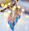 变 Cross -border Gradient Colorful Wing Wing Butterfly Wing Earrings Dream Self -Sale Demonstration WISH