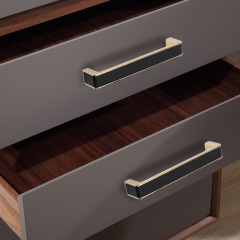 Nordic light luxury extended handle American golden cabinet wardrobe door handle European drawer square single hole handle