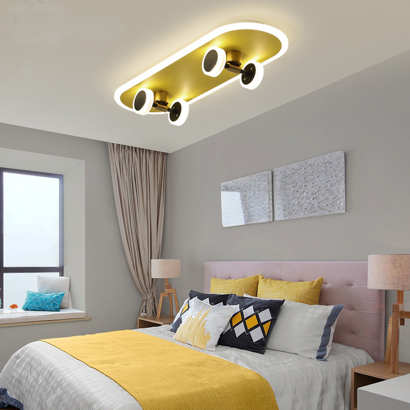 Nordic Creative Personality Children's Room Ceiling Lamp Simple Modern Boys And Girls Cartoon Bedroom Room Eye Protection Lamps