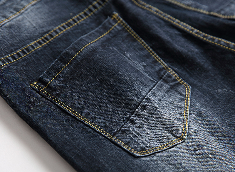 Jeans uomo strappati taglio dritto pantaloni denim casual moda_voghion.com