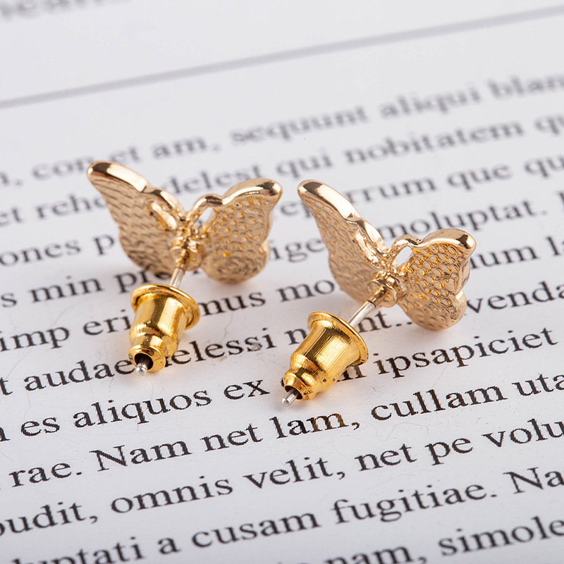 Butterfly Gradient S925 Silver Needle Fashion Earrings display picture 8