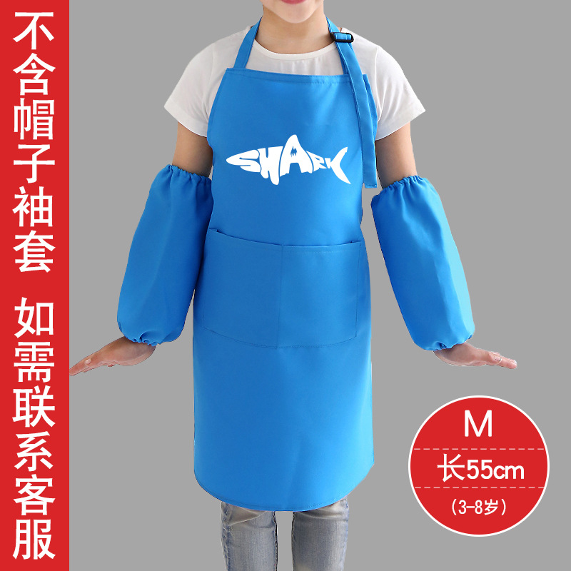 Delantal de pintura de color sólido de moda de estilo coreano anti-incrustante y a prueba de aceite cintura de jardín de infantes ropa de pintura para niños logotipo impreso personalizado