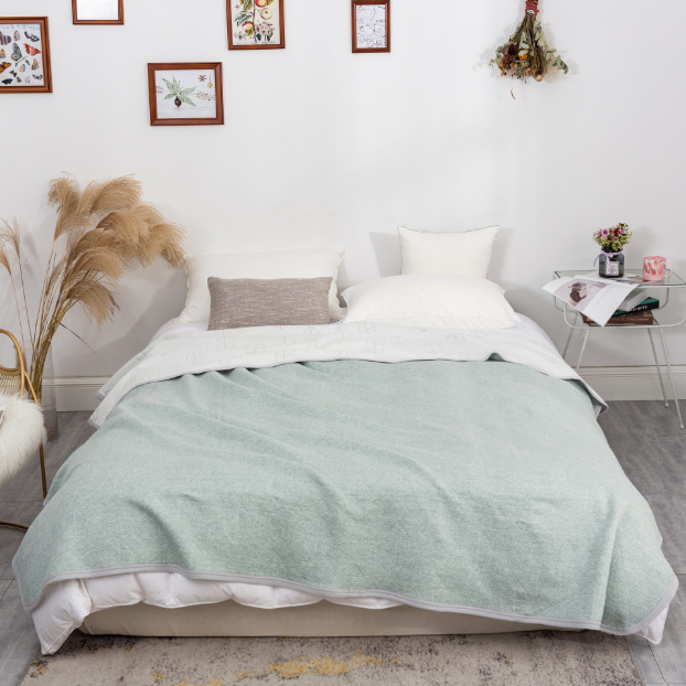 純棉針織提花夏被毯