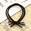 Cute hair rope, hair accessory from pearl for adults, simple and elegant design, wholesale
