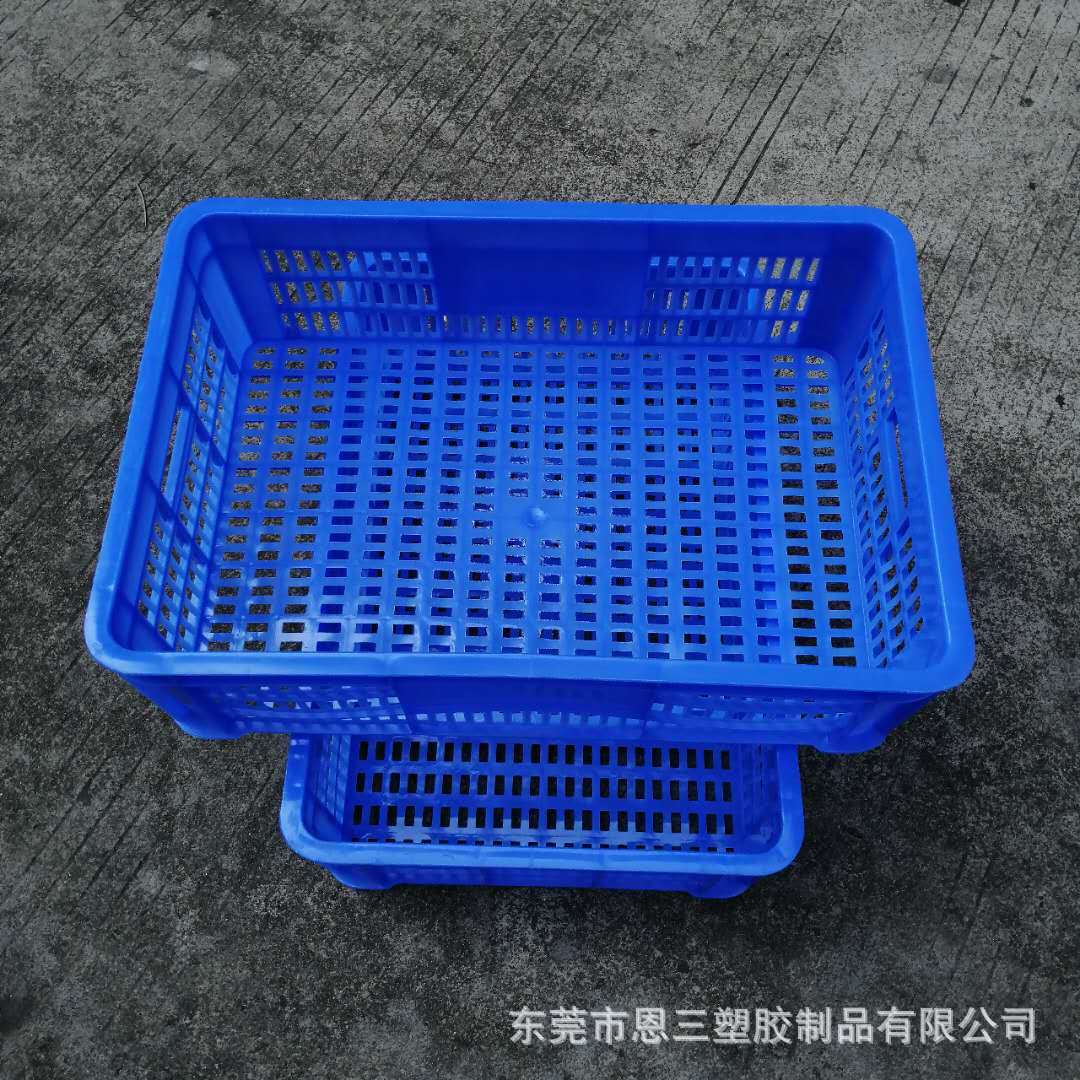 工业塑料周转箩 量大定制颜色批发 新料加厚镂空加强筋蔬菜周转框