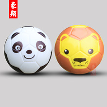 跨境直销厂家15cmPU球发泡动物脸图案球儿童训练幼儿园泡沫玩具球