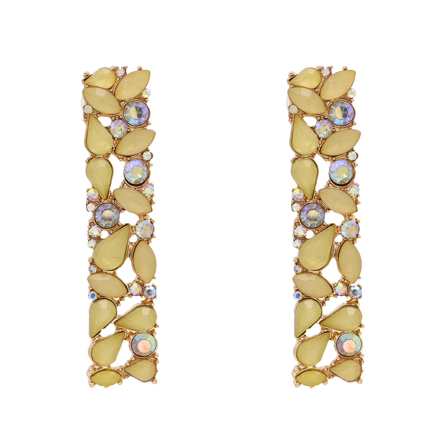 الأزياء الأقراط مبالغ فيه هندسية أقراط الماس شخصية الرجعية الأقراط والمجوهرات بالجملة Nihaojewelry display picture 6