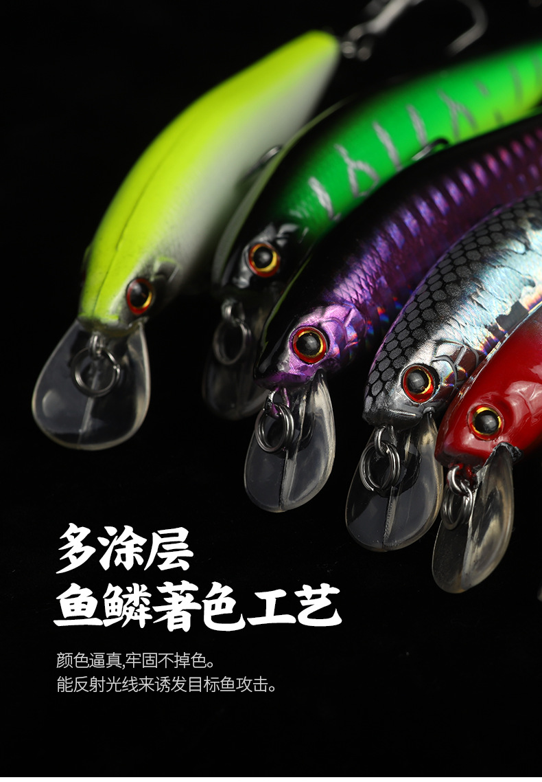 Sinking Minnow Fishing Lures 110mm 10.3g Haed Baits Fresh Water Bass Swimbait Tackle Gear