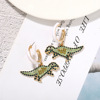 Trend fashionable cute dinosaur, metal earrings, European style, tyrannosaurus Rex