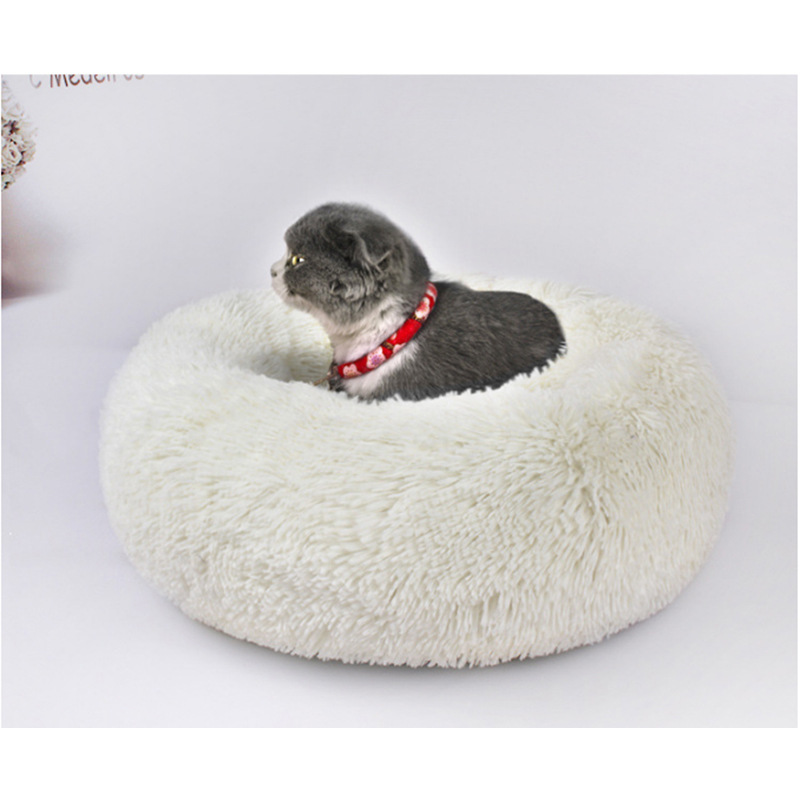 dog bed cat bed厂家狗窝猫窝宠物床圆形长毛绒冬季狗垫中小型犬