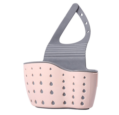 Sink drain hanging bag kitchen storage rack adjustable snap faucet sponge double layer drain hanging basket