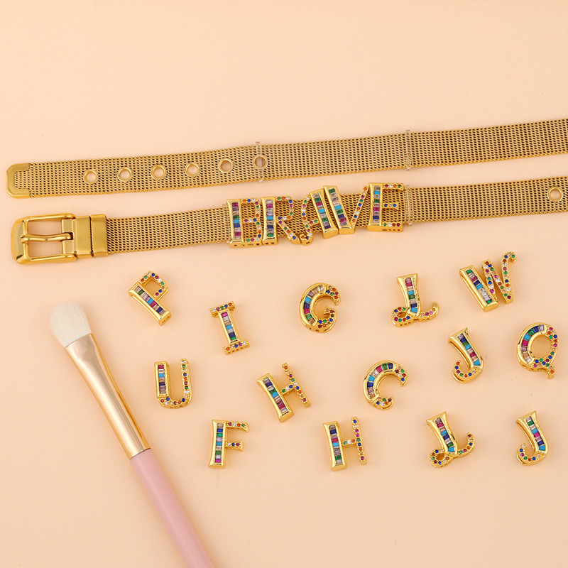 explosion accessories mesh bracelet personality DIY26 letter mesh belt bracelet couple wholesale nih