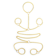 厂家定制成人用品金属五金手脚脖套另类朋克情趣游戏用品情趣套装