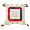 Three dimensional embroidery cushion cover tassel sofa pillow