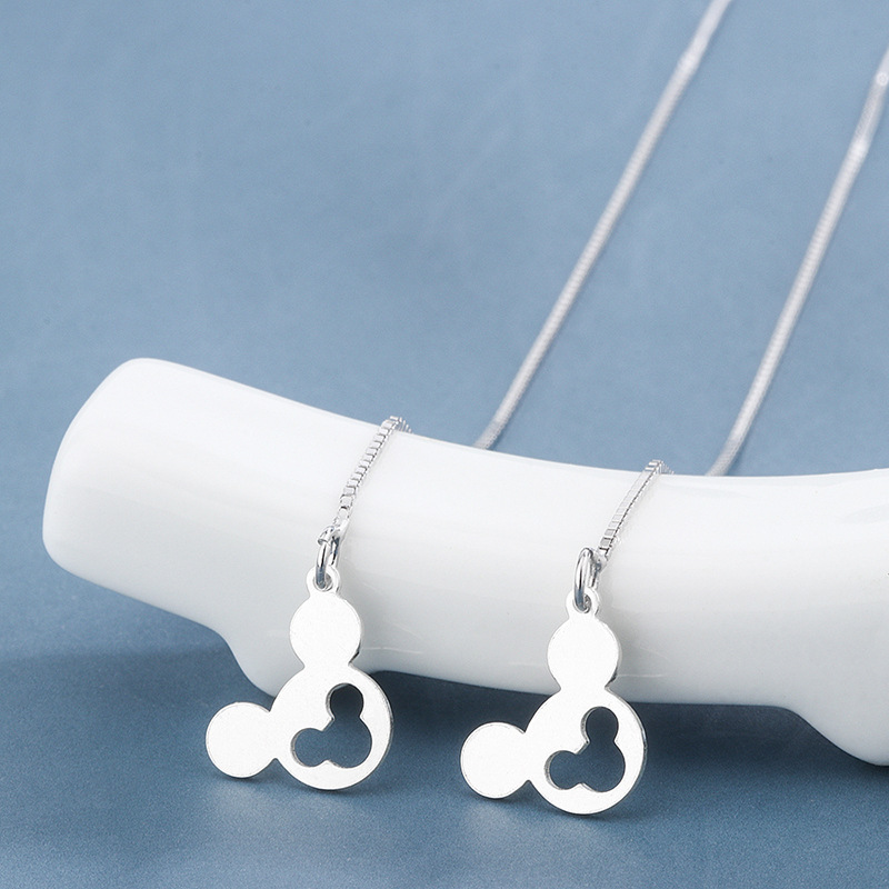 Ting Xiang S925 Sterling Silver have more cash than can be accounted for temperament the republic of korea Ultra cents A small minority Ear line Mickey Ear line Red Bank Earrings Simplicity