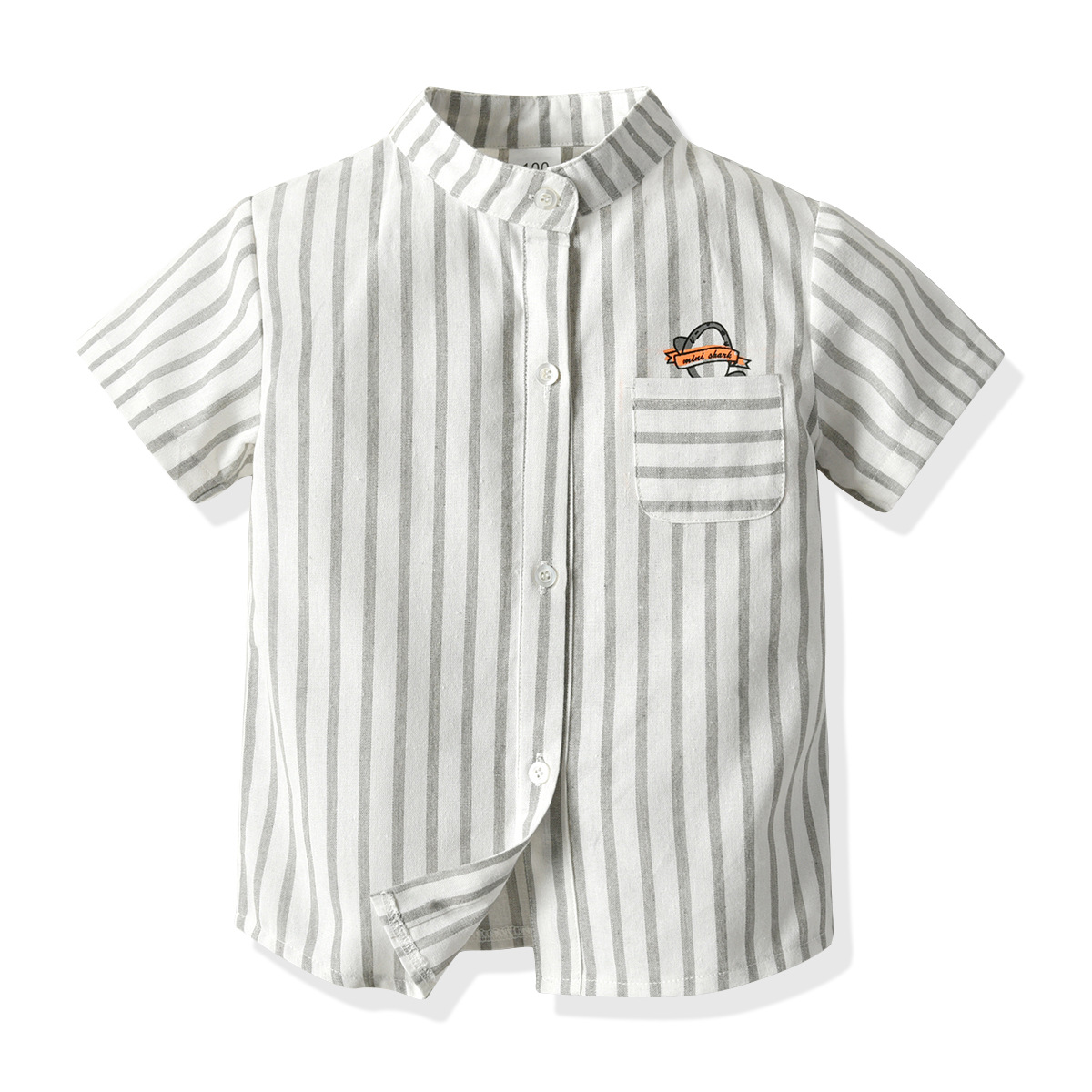 스트라이프 스탠드 칼라