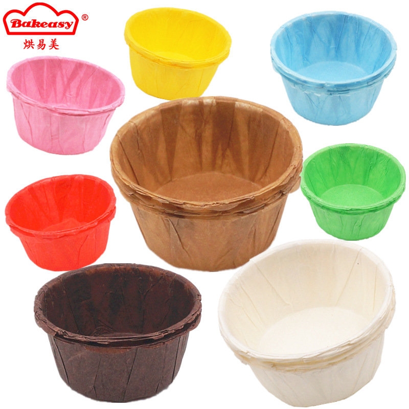 彩色卷边烘焙纸托 防油马芬杯油纸杯蛋糕纸杯 免模具烘焙蛋糕纸托|ru