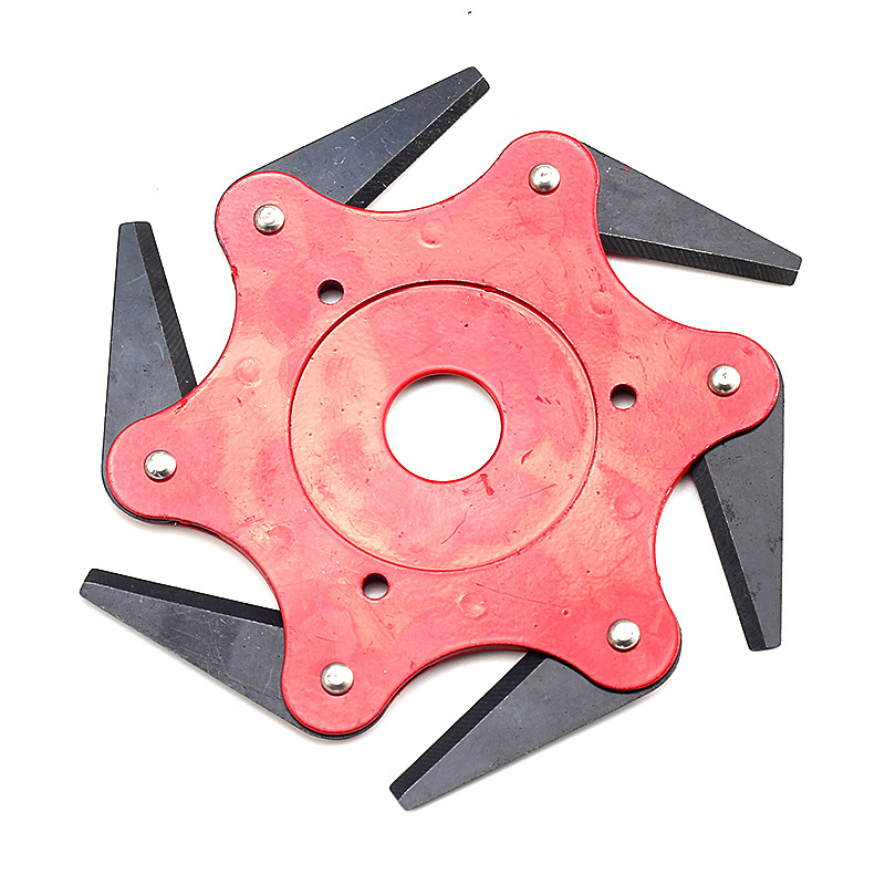 割草机打草头六叶刀头6叶刀片割灌机打草头5叶4叶3叶刀剪草头配件