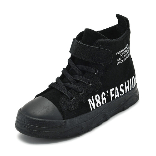 Children's cotton shoes, boys' winter velvet thickened canvas shoes, girls' cotton shoes, autumn and winter warm baby winter shoes