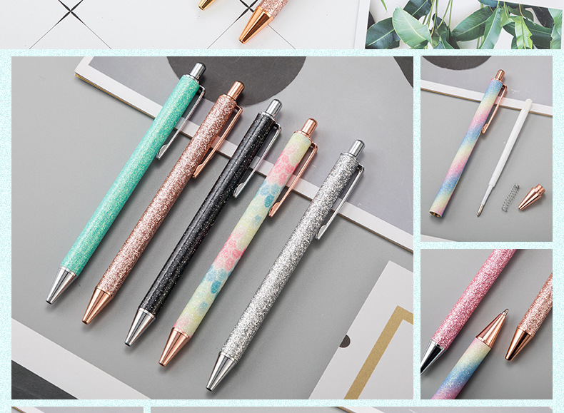 Fashion Creative Geometric Pattern Press Ballpoint Pen Wholesale display picture 3