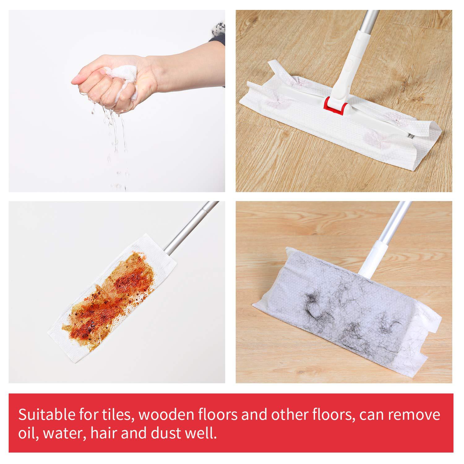 Disposable Floor Wipe Flat Mop Wood Tile Laminate Floor 30PC Nonwoven