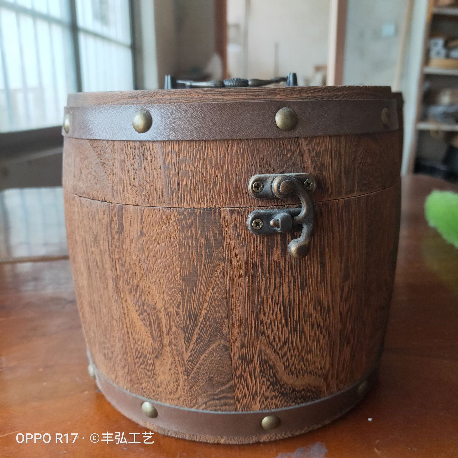 实木茶叶桶木制茶叶盒普洱大红袍茶叶收纳桶500克装