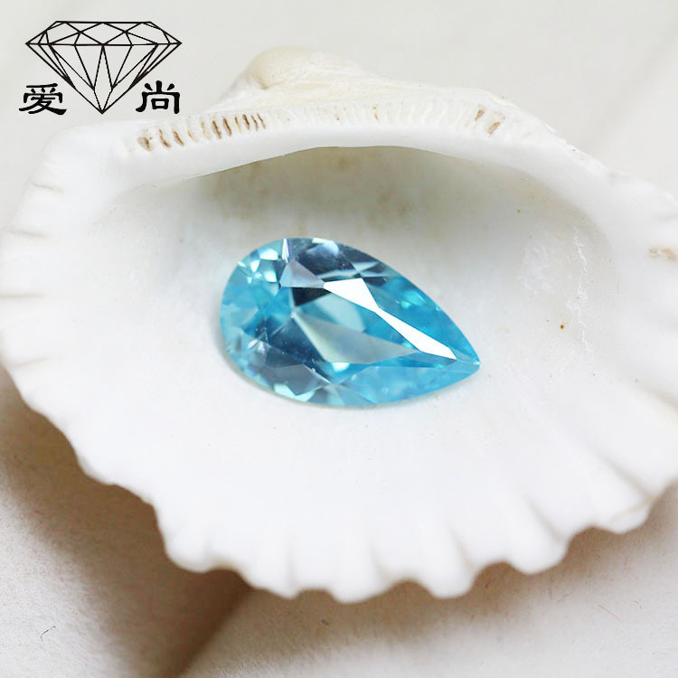 细长款梨形6x10mm海兰宝加长形宝石进口海兰锆闪透亮颜色清新好看|ms