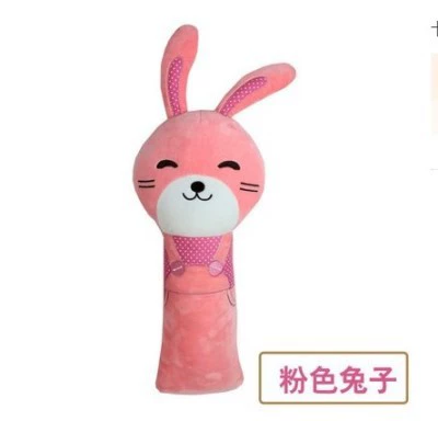 Belt Pillow Shoulder Protector Kidsren's: Seat belt shoulder pad - pink-rabbit