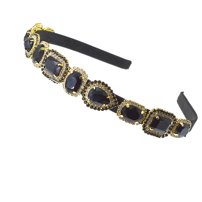 New Fashion Baroque Rhinestone Geometry Casual Color Diamond Cheap Hair Band Wholesale display picture 9