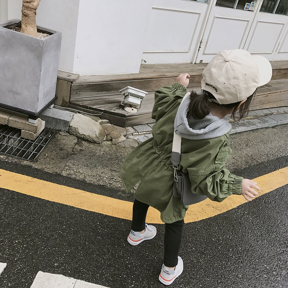Jacket, autumn trench coat, Korean style, children's clothing