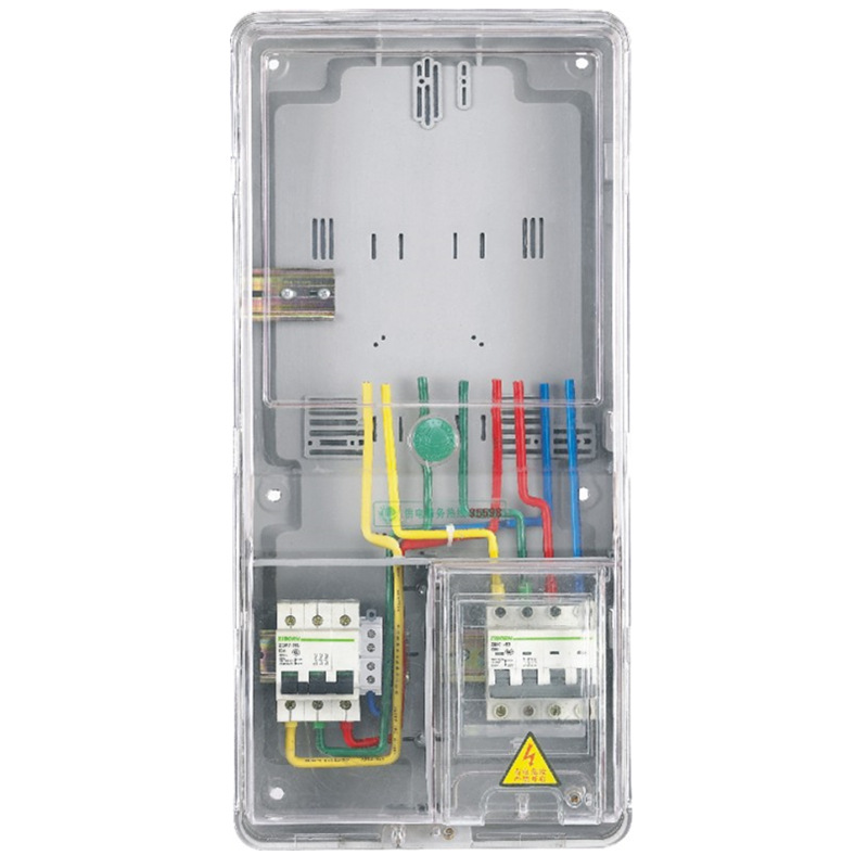 防水配电箱户外动力箱插卡塑料三相电能计量箱厂家直销透明电表箱