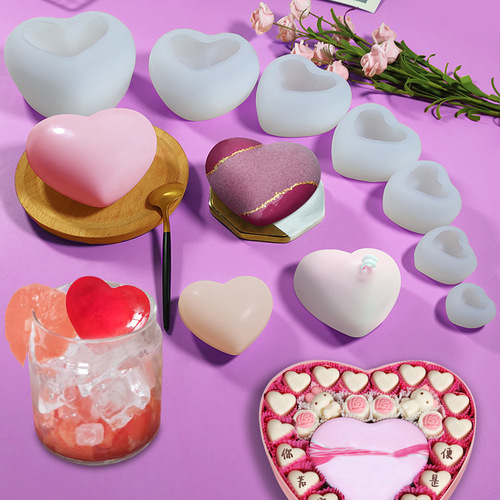 Sanxin Valentine's Day Heart Mold Chocolate Cake Candle DIY Pudding Cheese Stick Soap Grinding Tool