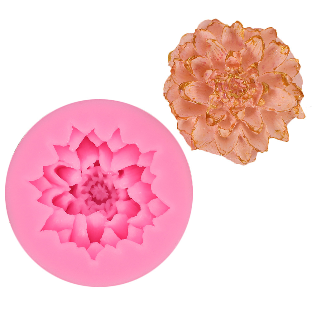 玫瑰花翻糖硅胶模具枫叶牡丹花康乃馨蛋糕装饰干佩斯制作烘焙用具