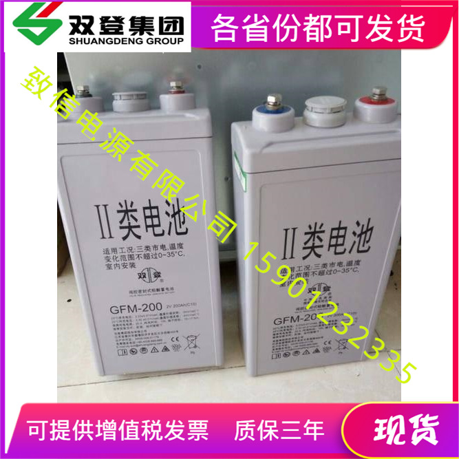 双登蓄电池2v100ah GFM-100通信基站太阳能发电船舶直流屏电瓶