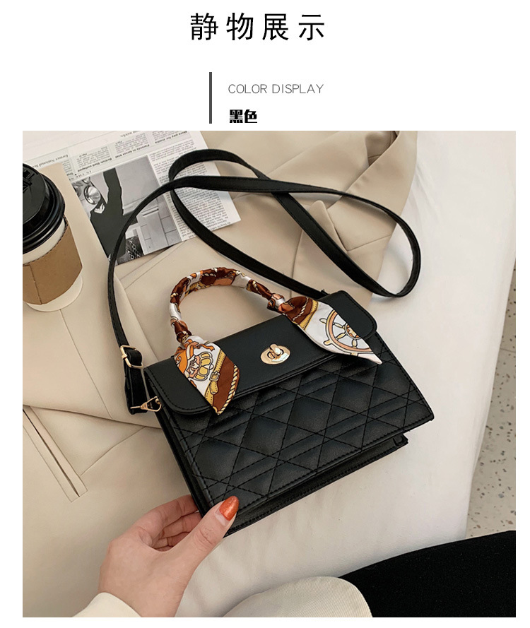 Autumn And Winter Portable Rhombus All-match Single Shoulder Messenger Small Square Bag display picture 9