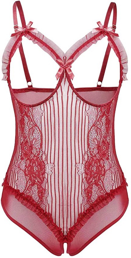 New Sexy Hollow Out Mesh Suspender Jumpsuit And Fun Lingerie_voghion.com