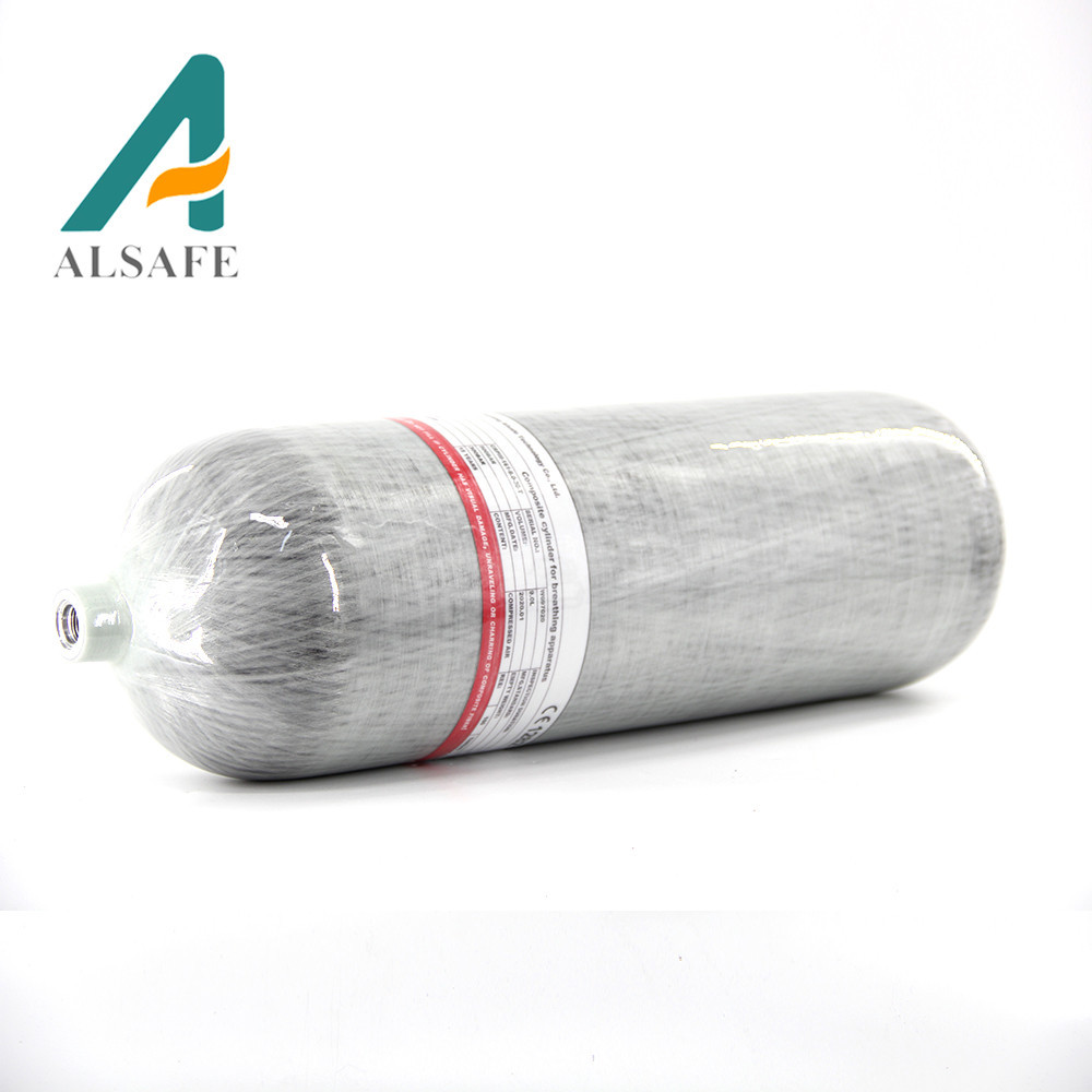 厂家批发碳纤维缠绕瓶消防救援铝合金内胆复合气瓶9.0L