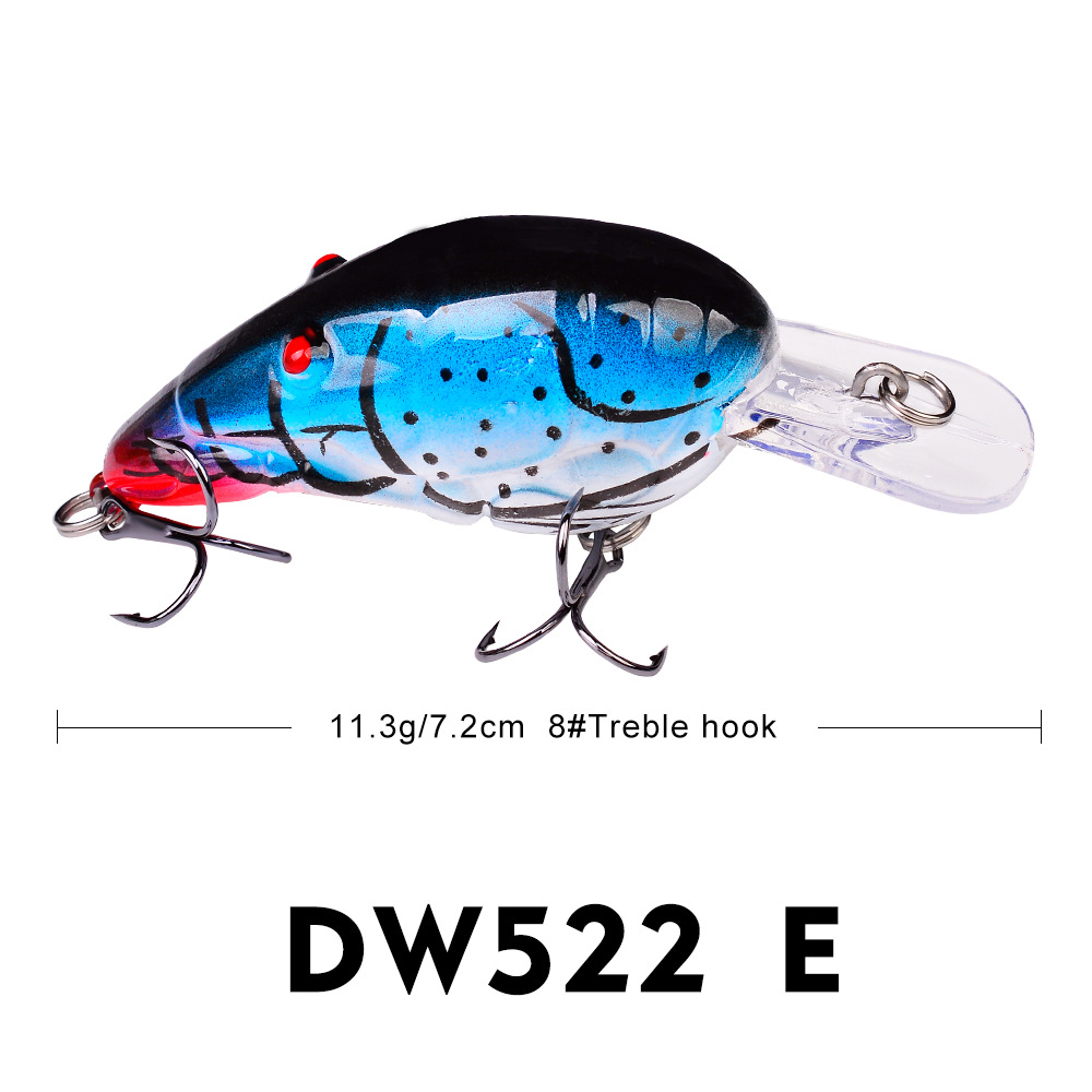 Micro Square Bill Crankbait Lure For Bass Trout Walleye Saltwater Freshwater Fishing