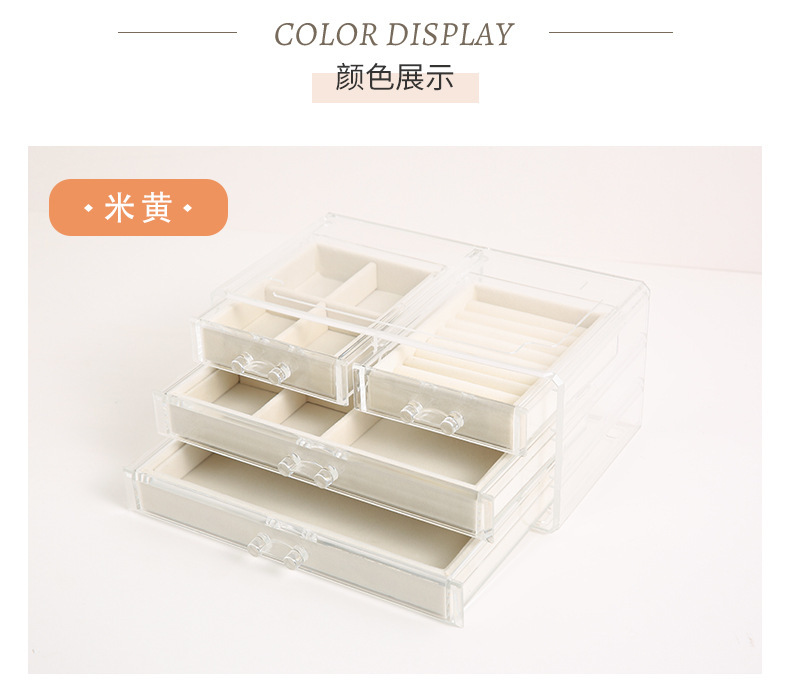 Three-layer Flannel Bottom Transparent Storage Box display picture 14