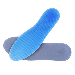 TPR Unisex Velvet Honeycomb Anti-slip Shock-absorbing Sports Casual Cuttable Insoles