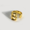 Retro golden ring with letters, Korean style, English letters, European style, on index finger