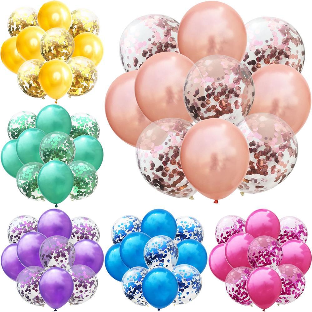 10pcs-Mix-Rose-Gold-Latex-Ball