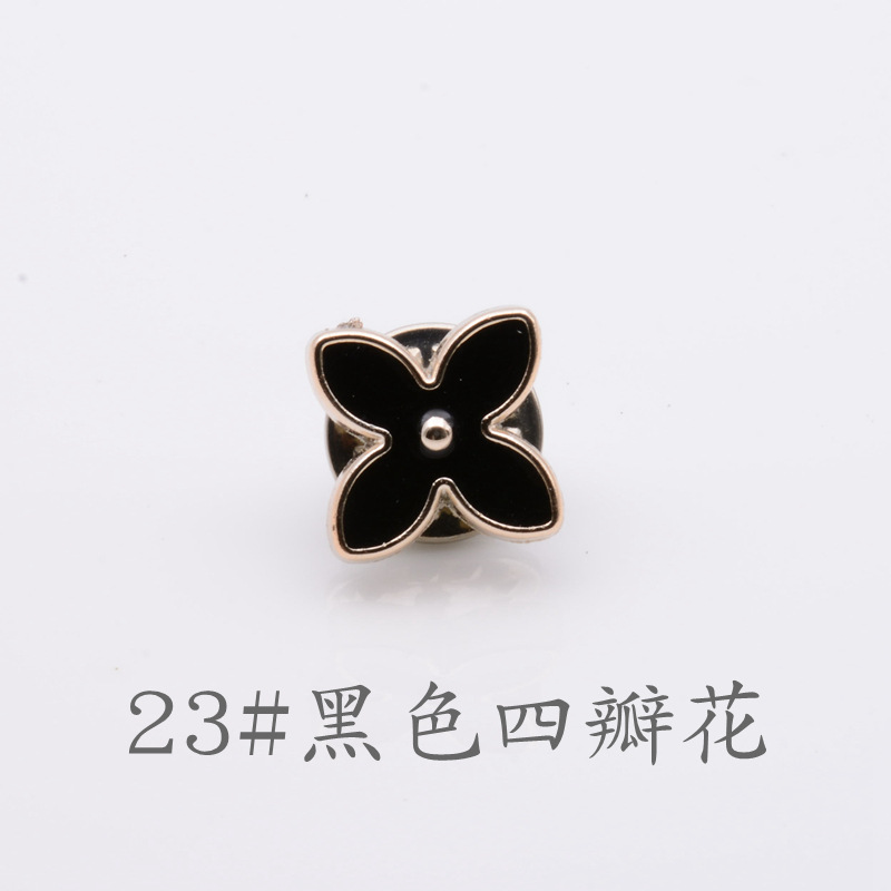 23#Black four -petal flower