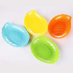 Creative Leaf Fruit Plate, Leaf-Shaped Dry Fruit Plate, Plastic Spring Festival Snack Candy Cold Dish Plate, Restaurant Pastry Plate